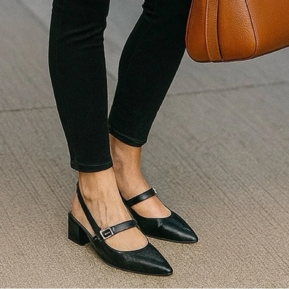 Steve Madden Christyy Black Slingback Mary Jane Flats Women’s Size 7 NWB - Picture 1 of 9